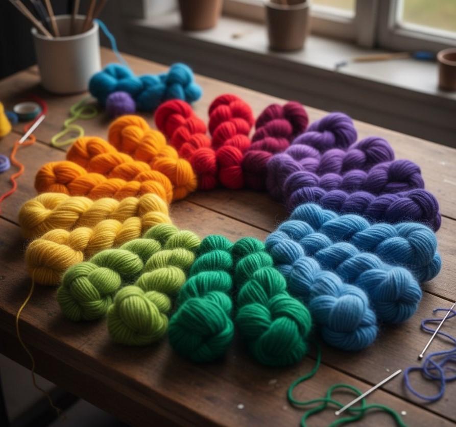  Ako kombinovať farby pri pletení, aby výsledok nepôsobil „domácky“