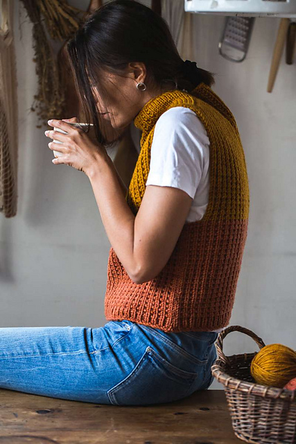Návod: Trendy pletená vesta na jeseň