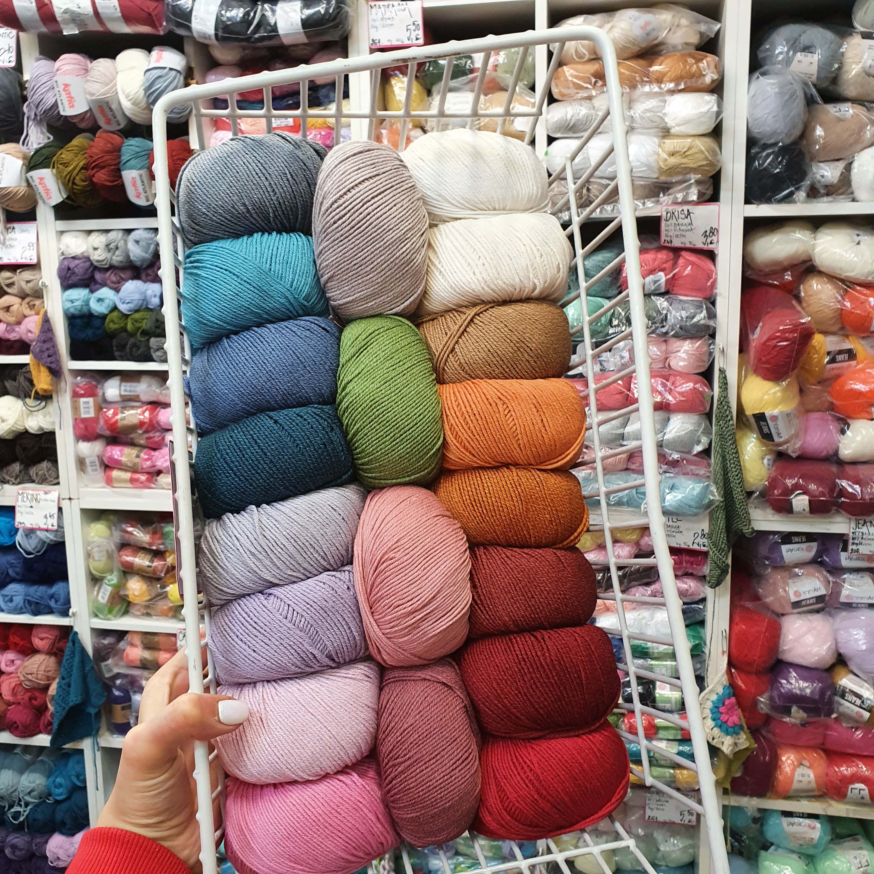 iba 4ks! Merinocot 19246 - jasná vínovo červená vlna s merinom a bavlnou