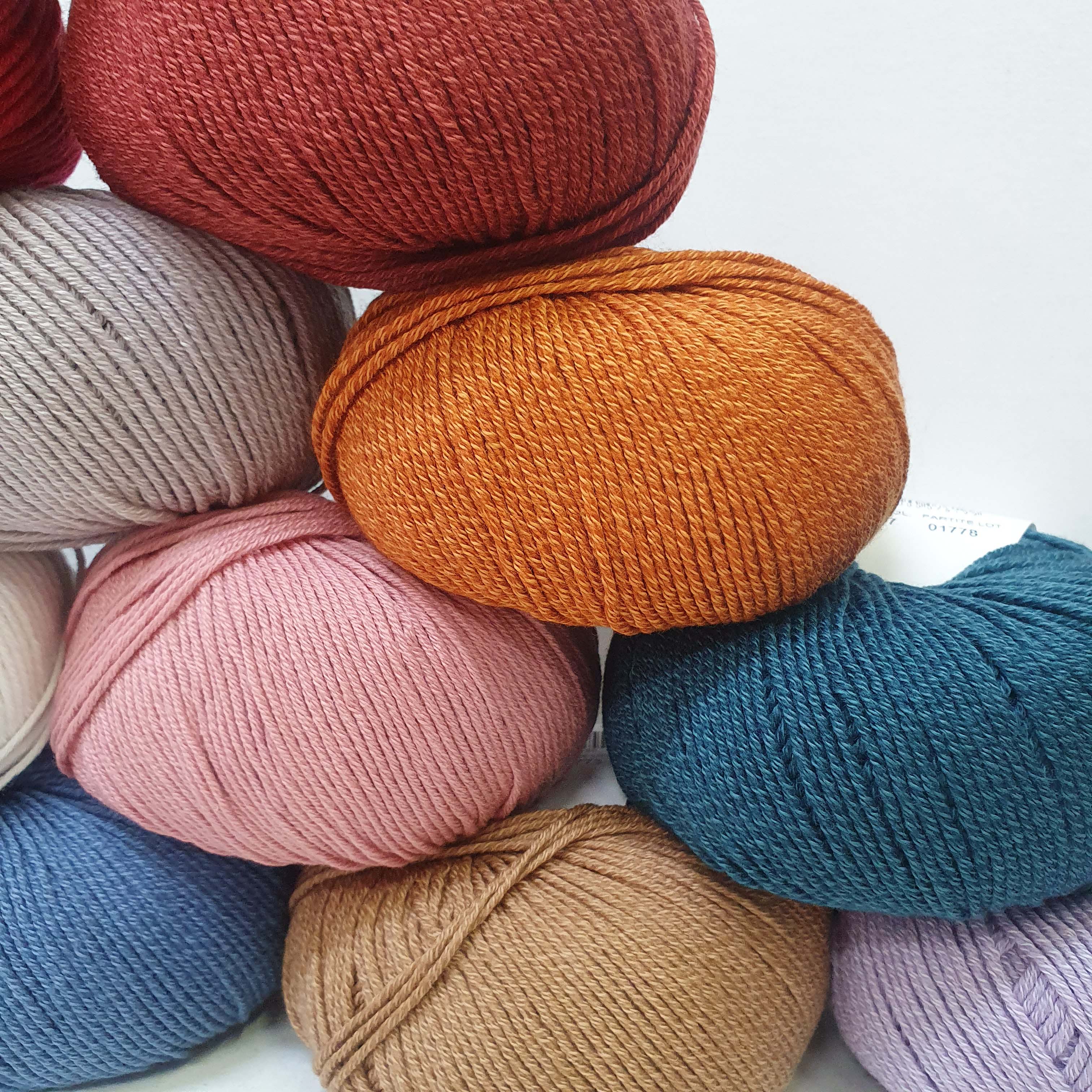 iba 4ks! Merinocot 19246 - jasná vínovo červená vlna s merinom a bavlnou