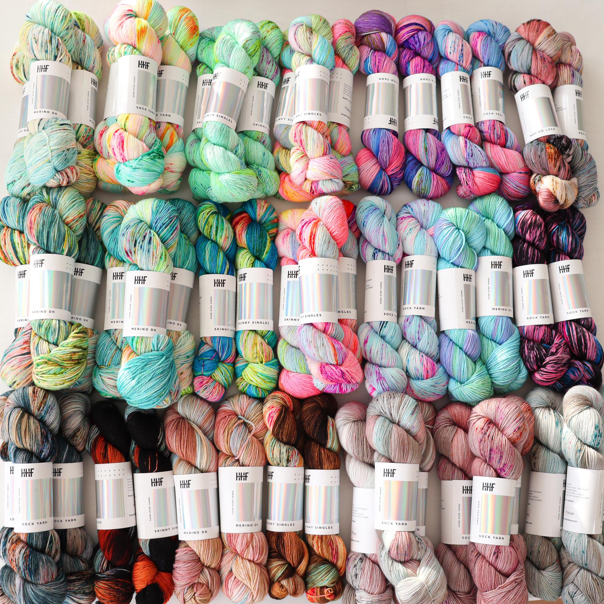 HHF Merino Lace - Firefly - modro farebná tenká merino vlna /ks