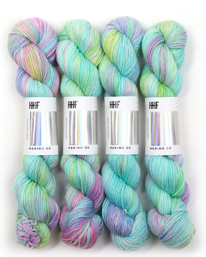 HHF Merino Lace - Firefly - modro farebná tenká merino vlna /ks