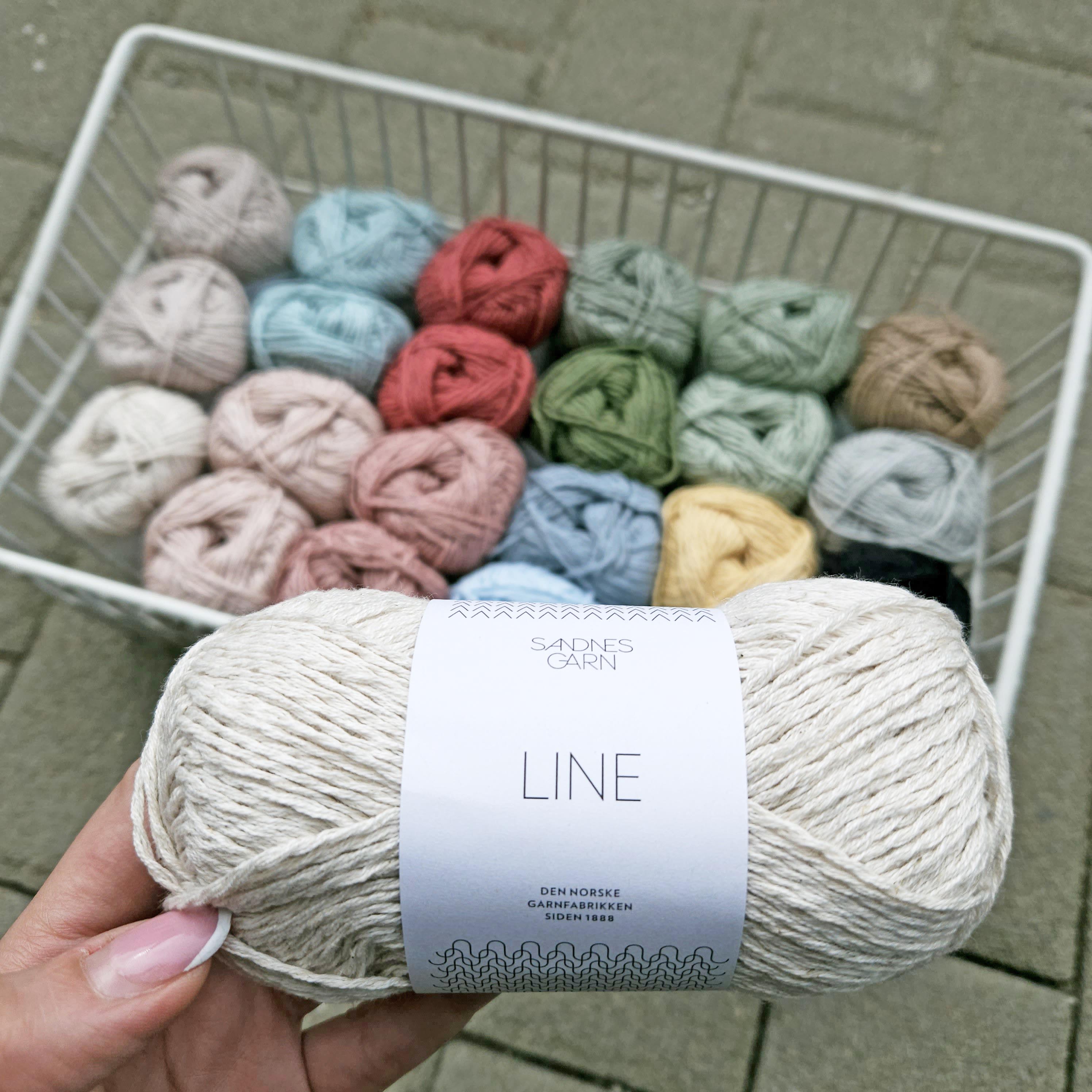 Line 9062 - olivovo zelená priadza s ľanom, bavlnou a viskózou