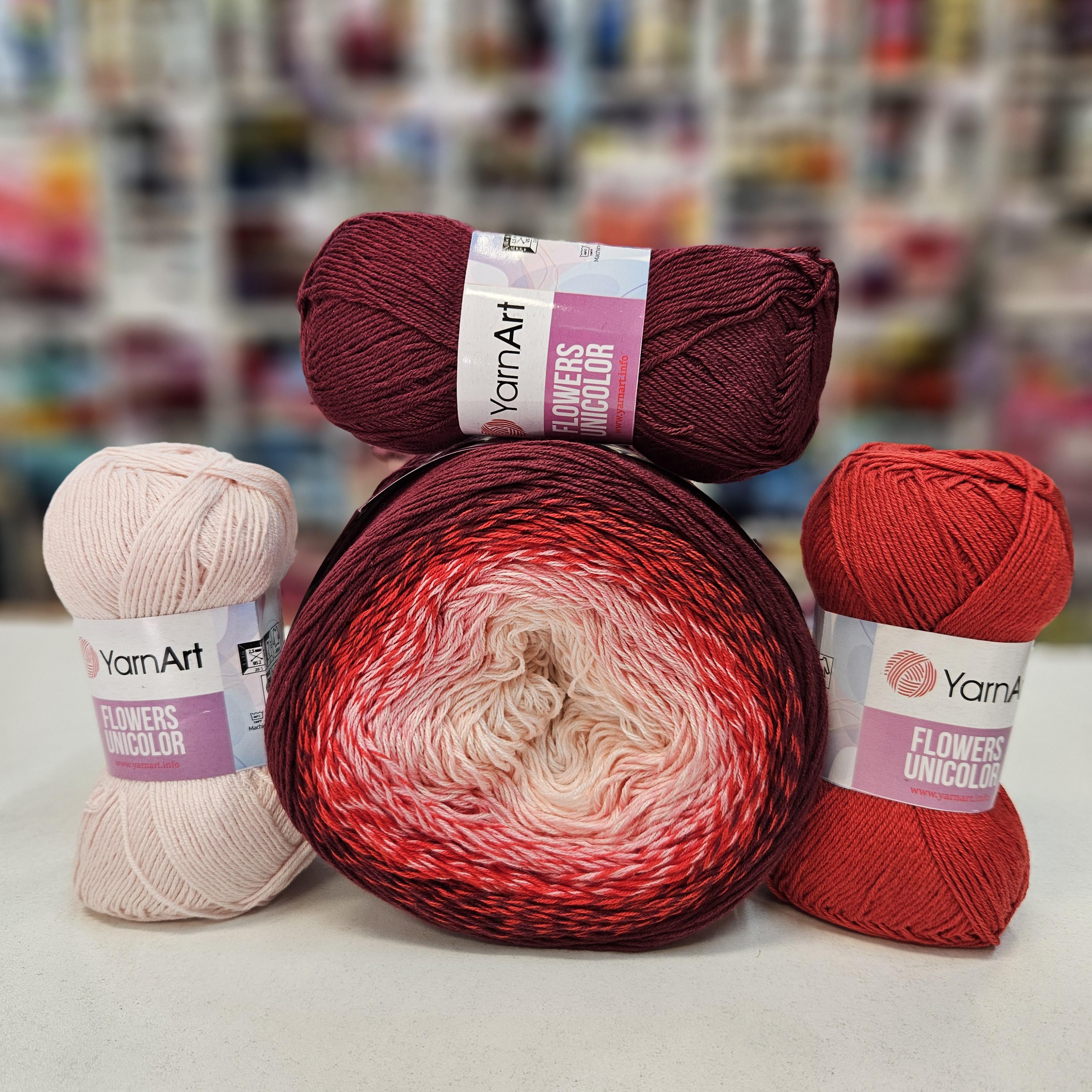 Flowers Unicolor 731 - Maslová tenká zmesová letná priadza