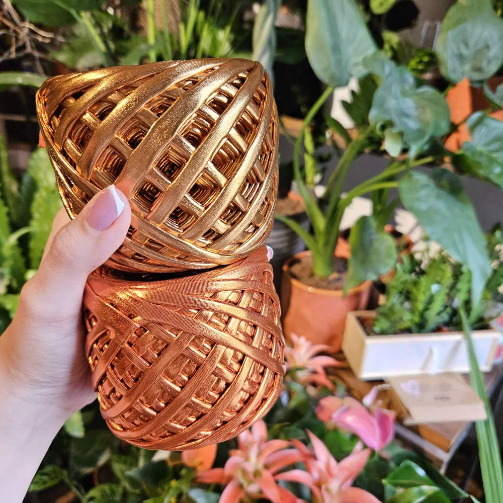 Metallic Club 8115 - vianočná zelená priadza na kabelky s kovovým efektom