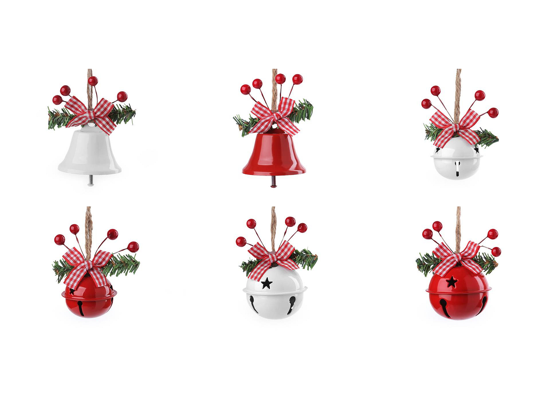 Rolnička červená Ø40 mm dekoratívna s mašličkou /ks