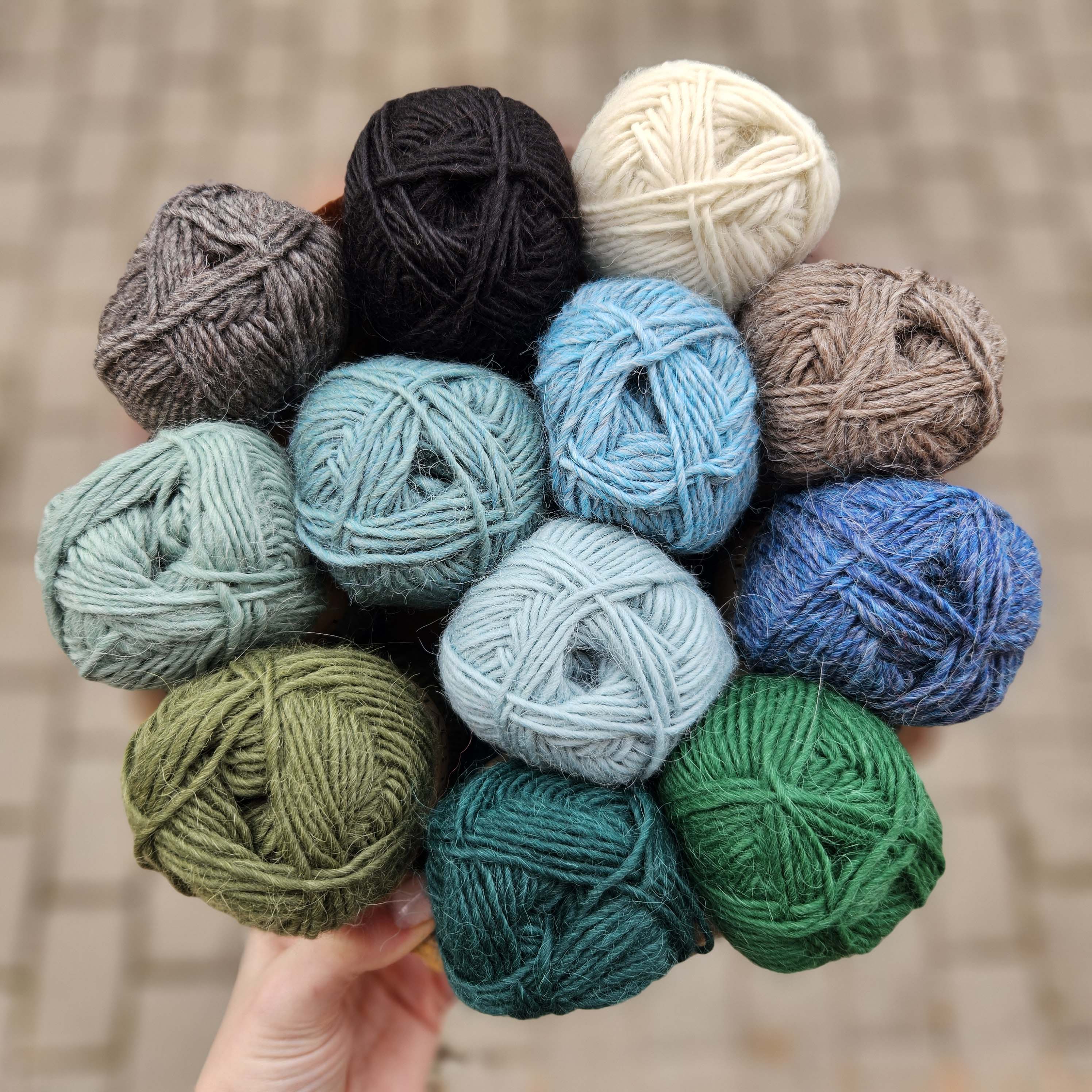 Iba 7ks! Lamauld - 6018 - TURKIS GRØN - tyrkysovo zelená lamia + peruánska vlna