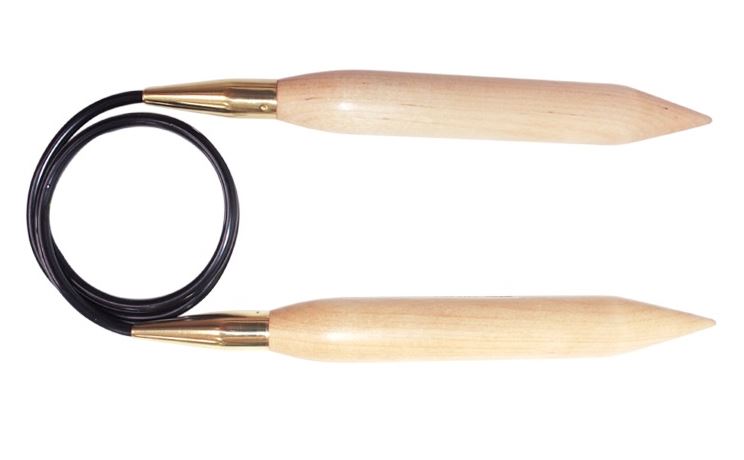 KnitPro Basix Birch - Drevené okrúhle ihlice na pletenie č.20 - dĺžka 100cm