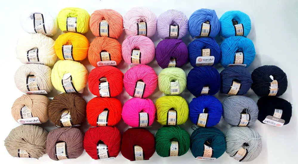 Petrolejovo zelená letná priadza Jeans 63