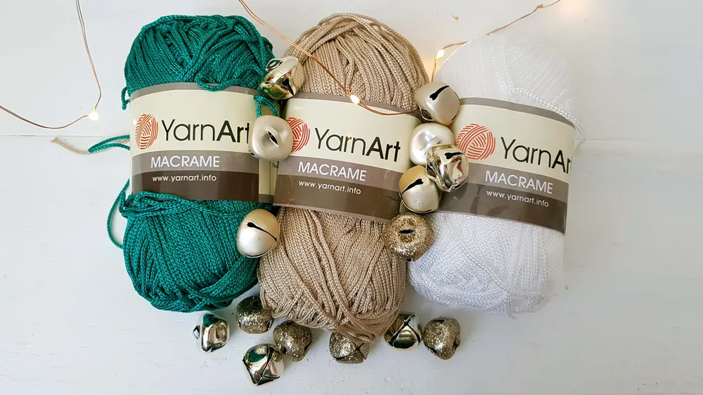 Macrame 168 - Zelená špagátová lesklá háčkovacia priadza 