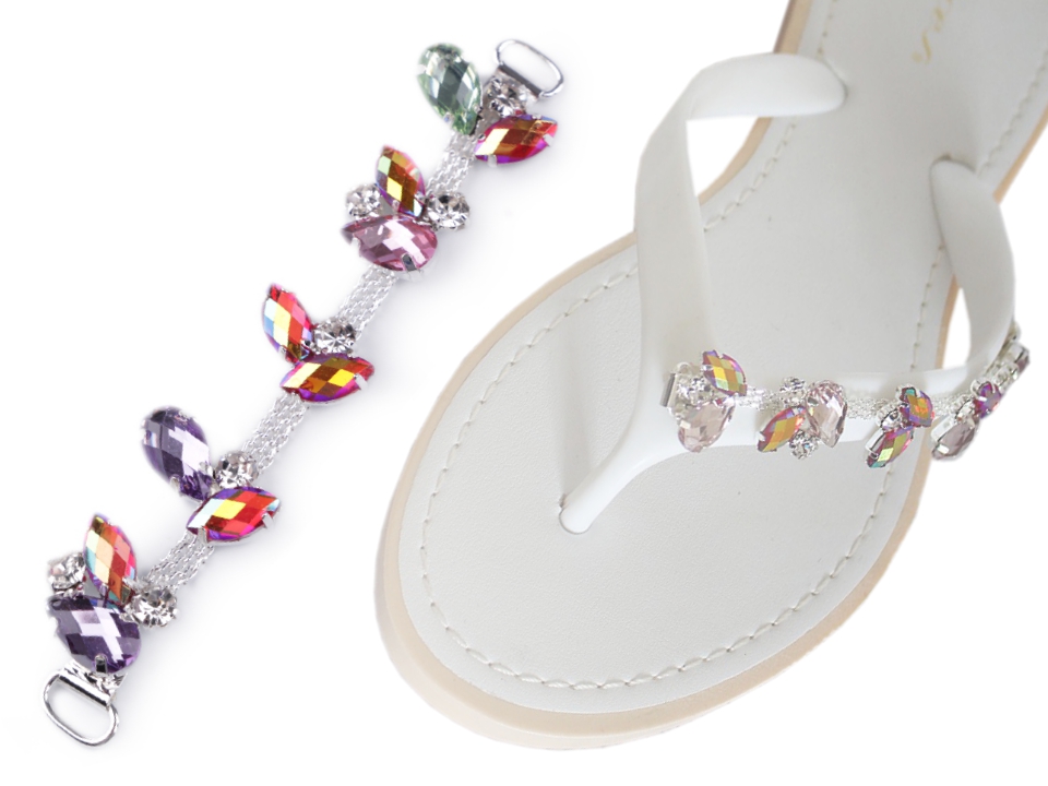 Modro fialková slzičková kamienková ozdoba / 1ks / 2,6cm x 9,5cm