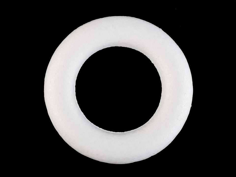 Veniec okruhly - polystyrénová ozdoba - Ø cca 8 cm