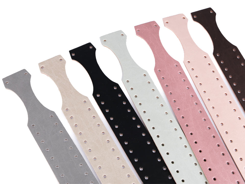 Svetlá rúčka na tašku / kabelku z drevených válčekov cca 41 - 45cm dlhá / 1 PÁR