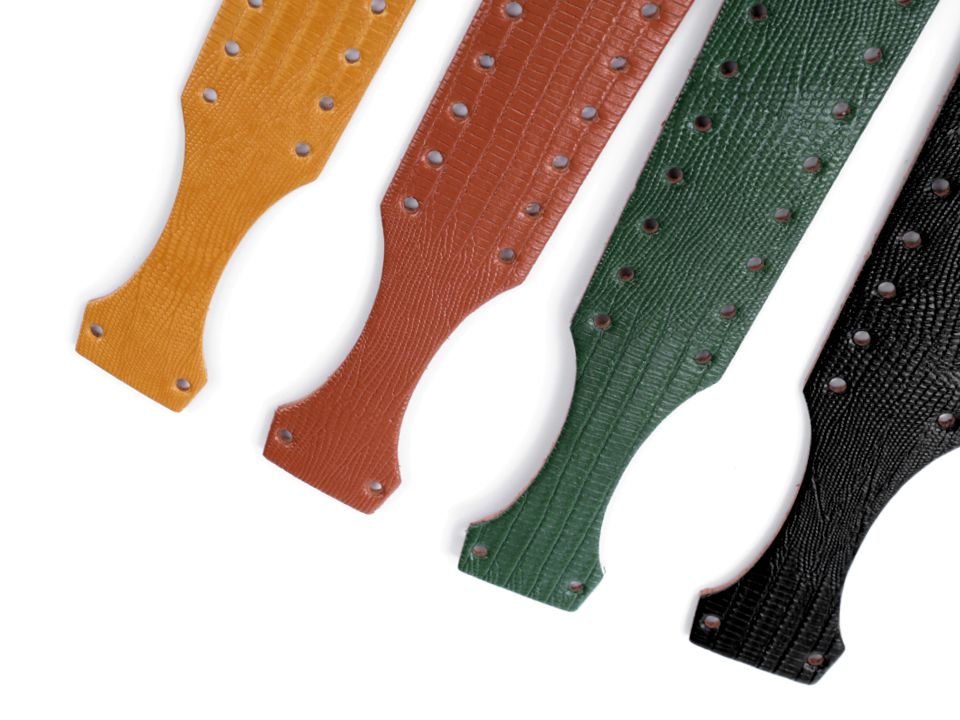Svetlá rúčka na tašku / kabelku z drevených válčekov cca 41 - 45cm dlhá / 1 PÁR