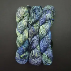 Silky Merino - 416 Indiecita - zeleno modrá vlna s hodvábom a merinom
