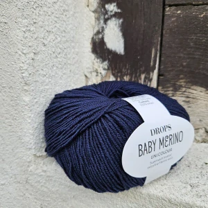 13 Baby Merino - Tmavo modrá 100% merino vlna so superwash úpravou