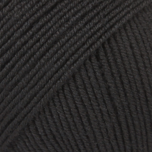21 Baby Merino - Čierna 100% merino vlna so superwash úpravou
