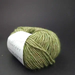 Cotton Merino Tweed 502 - zelená striekaná vlna