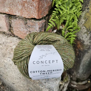 Cotton Merino Tweed 502 - zelená striekaná vlna