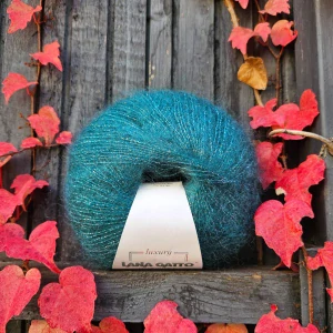 Silk Mohair Lux 14527 - petrolejová mohérová vlna s lesklým vláknom