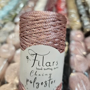 Chainy 19 - Tmavo staro ružová polyestrová priadza na kabelky / tašky / košíky