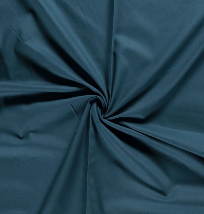C12 - Petrolejová bavlnená látka s plátnovou väzbou 50cm x 140cm