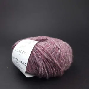 Cotton Merino Tweed 509 - vintage fialová striekaná vlna