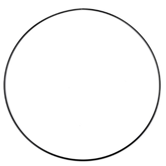 Ø 20 cm čierny kovový kruh pre rúčku / lapač snov / na dekorovanie