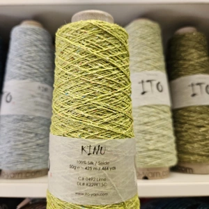 Kinu 0492 - Lime - jasná limetková priadza zo 100% hodvábu