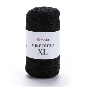 Macrame XL 148 - čierna hrubšia špagátová priadza