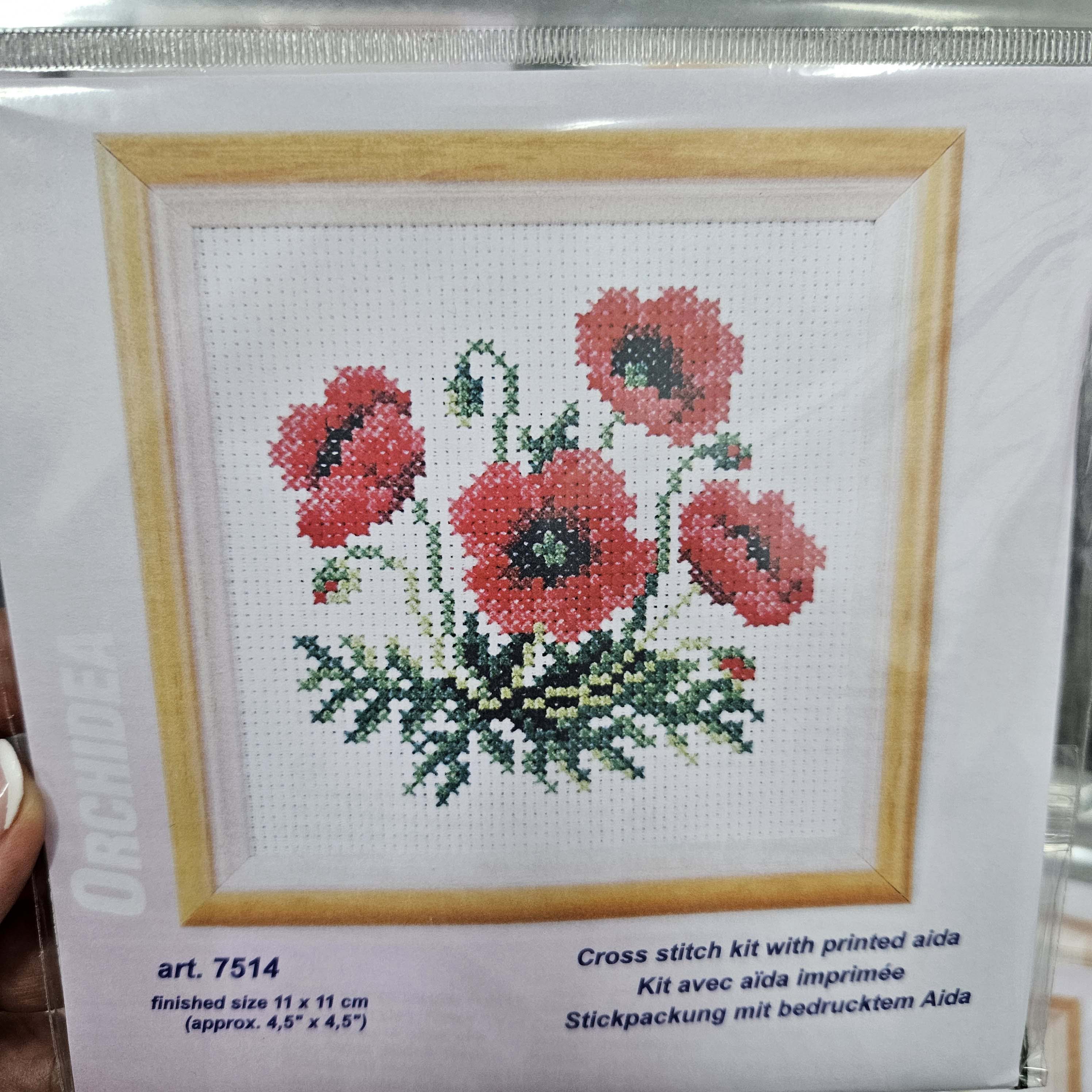 7514 - R9 - 11x11cm obrázok na vyšívanie - s mulinkami