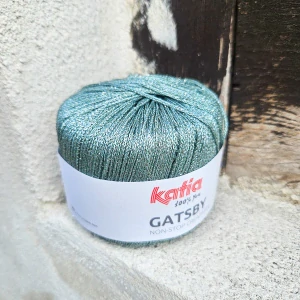 Gatsby 55 - Vintage zelenkavá priadza s leskom