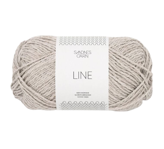 Line 3820 - sivo piesková priadza s ľanom, bavlnou a viskózou