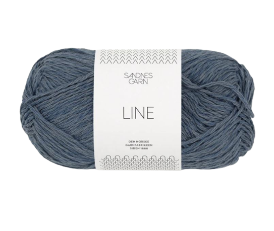 Line 6061 - tmavo modrá priadza s ľanom, bavlnou a viskózou