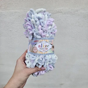 Puffy Fine Color 6466 - pastelová mäkká vlna s očkami