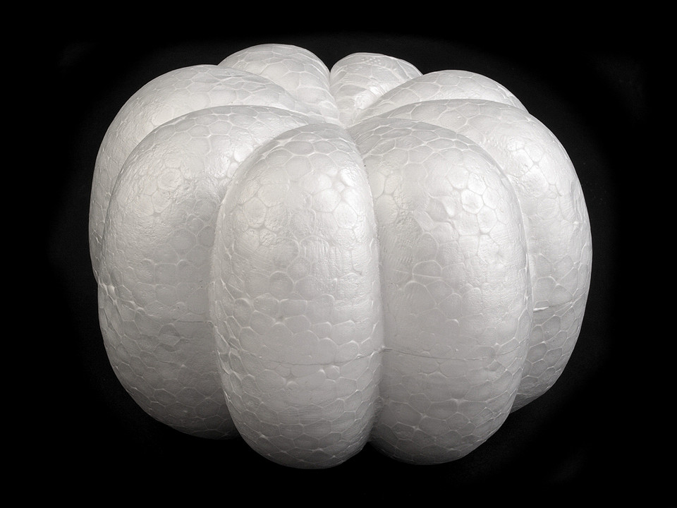 Tekvica - polystyrénová ozdoba - 8x12,5 cm 