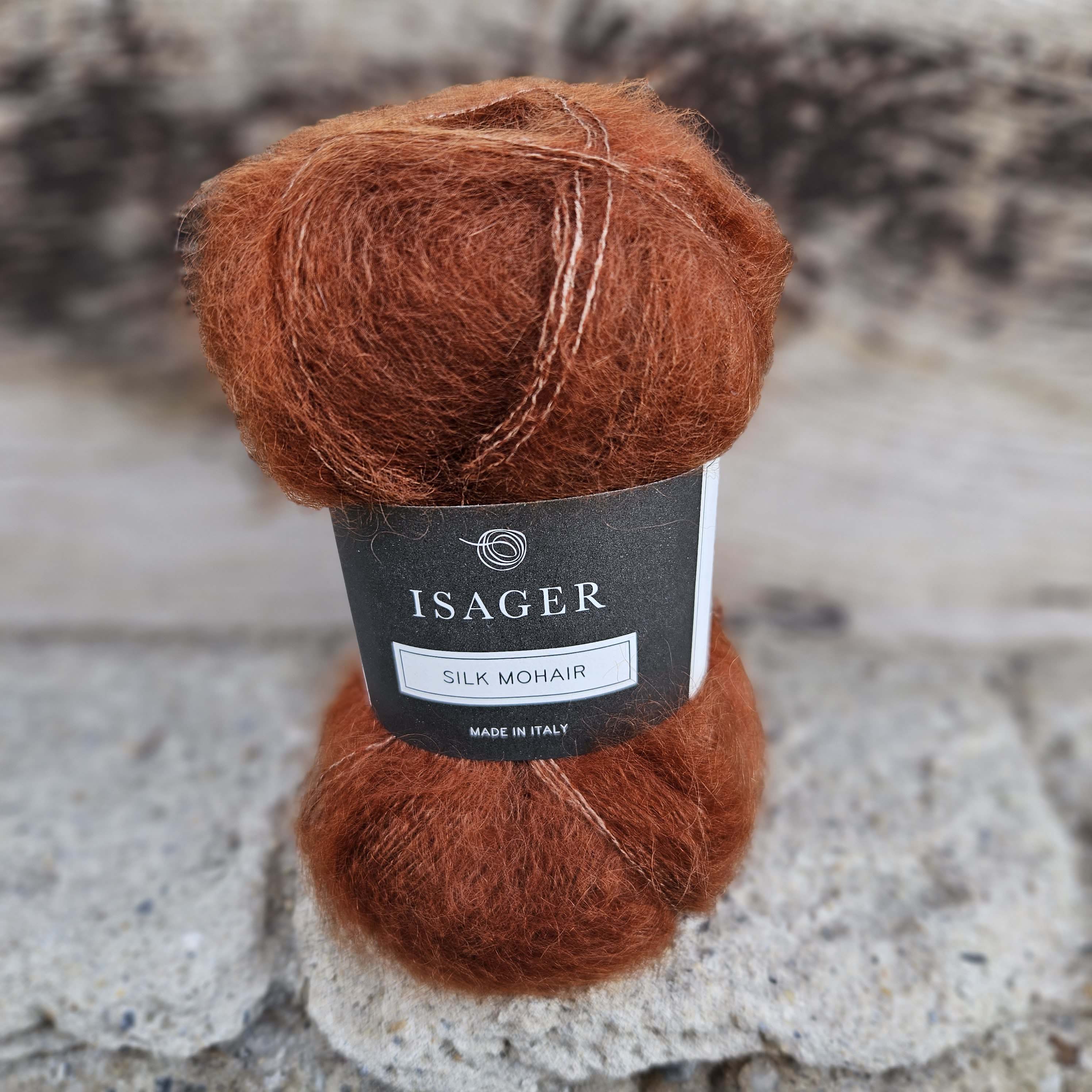 Silk Mohair 33 - škoricová tenká vlna z kid mohéru a hodvábu