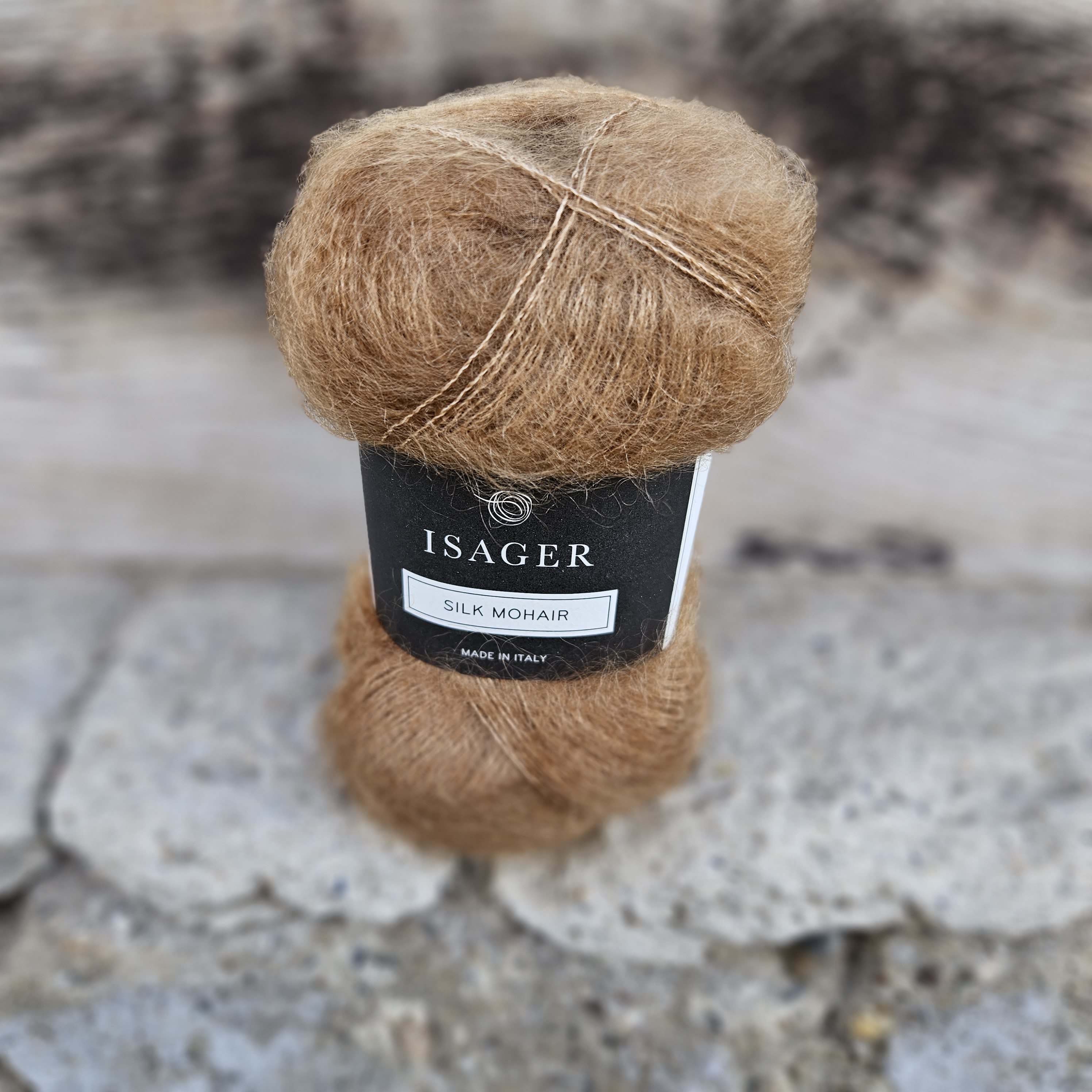 Silk Mohair 63 - karamelová tenká vlna z kid mohéru a hodvábu