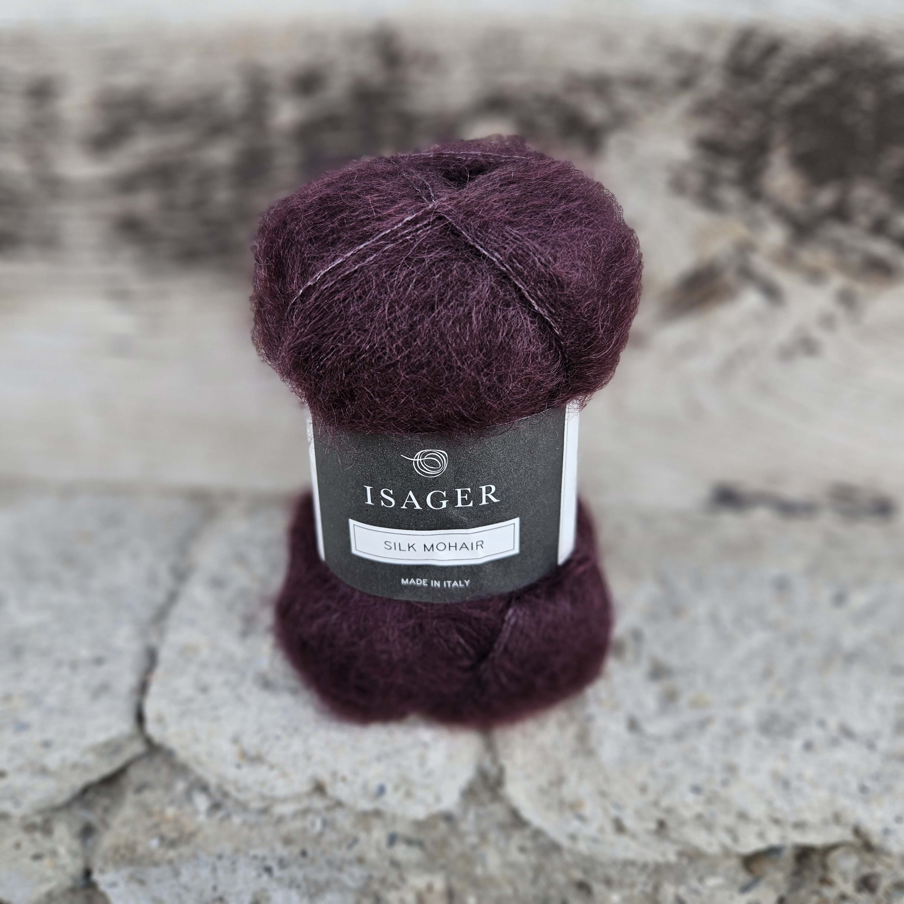 Silk Mohair 36 - tmavo vínová tenká vlna z kid mohéru a hodvábu