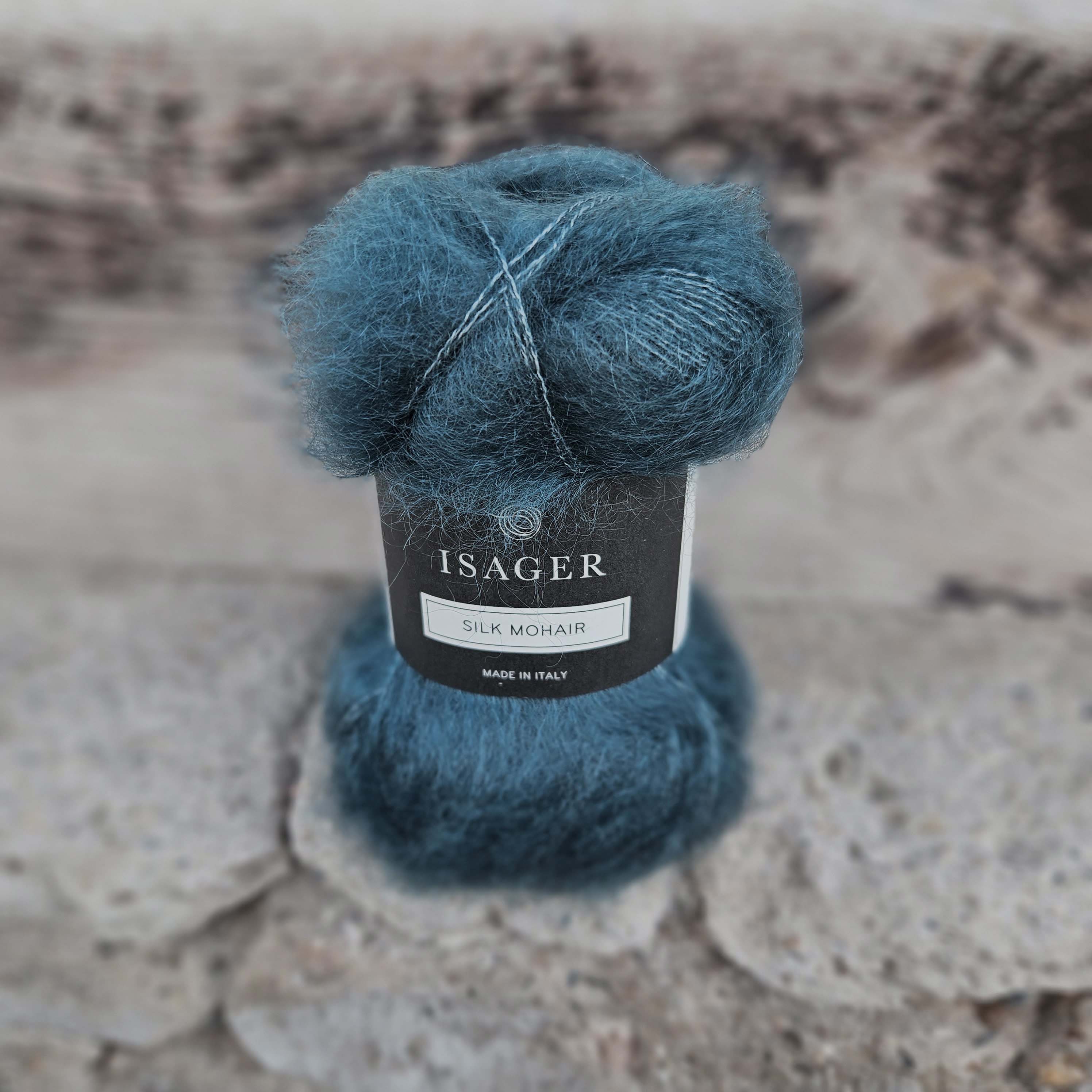 Silk Mohair 16 - petrolejová tenká vlna z kid mohéru a hodvábu