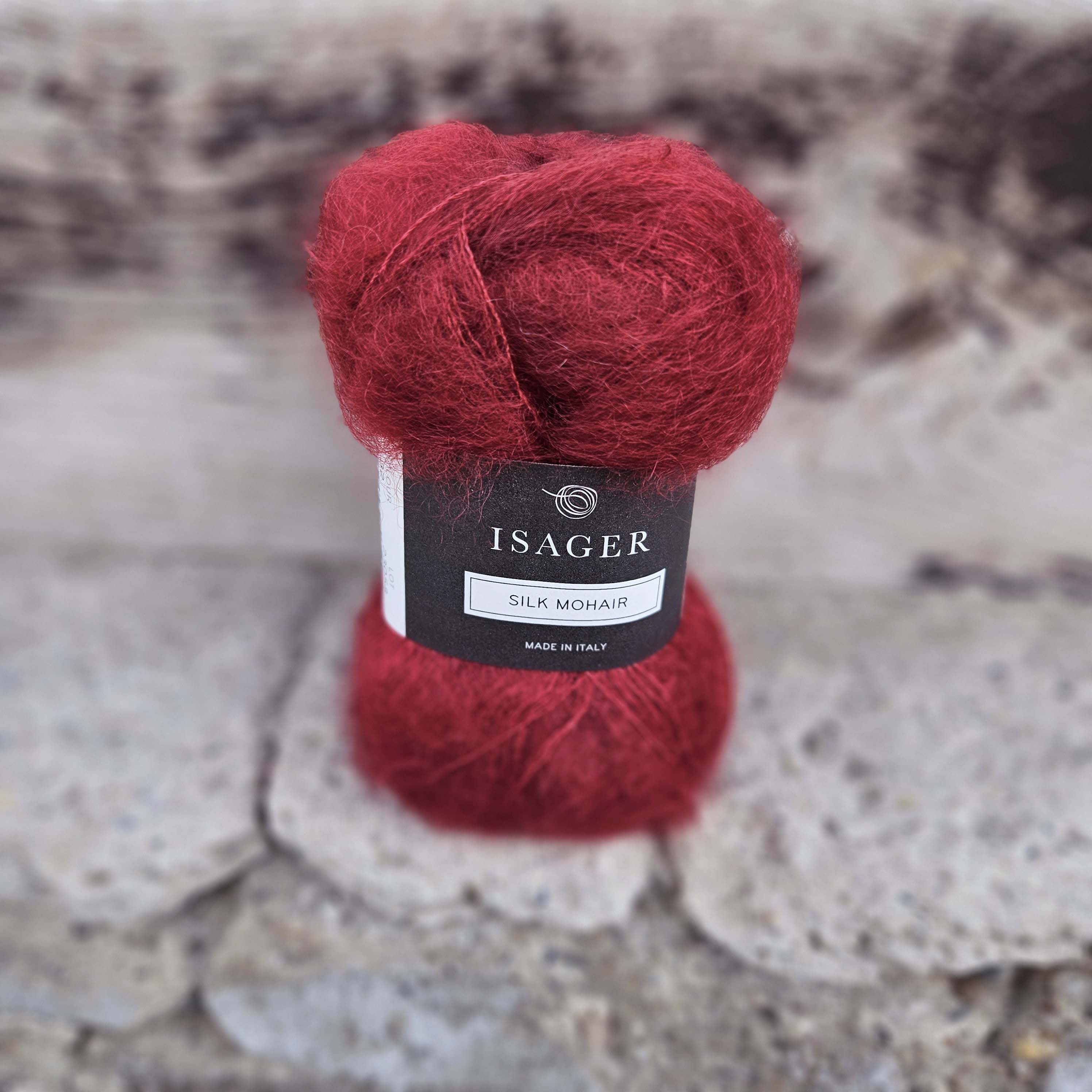 Silk Mohair 32 - červená tenká vlna z kid mohéru a hodvábu