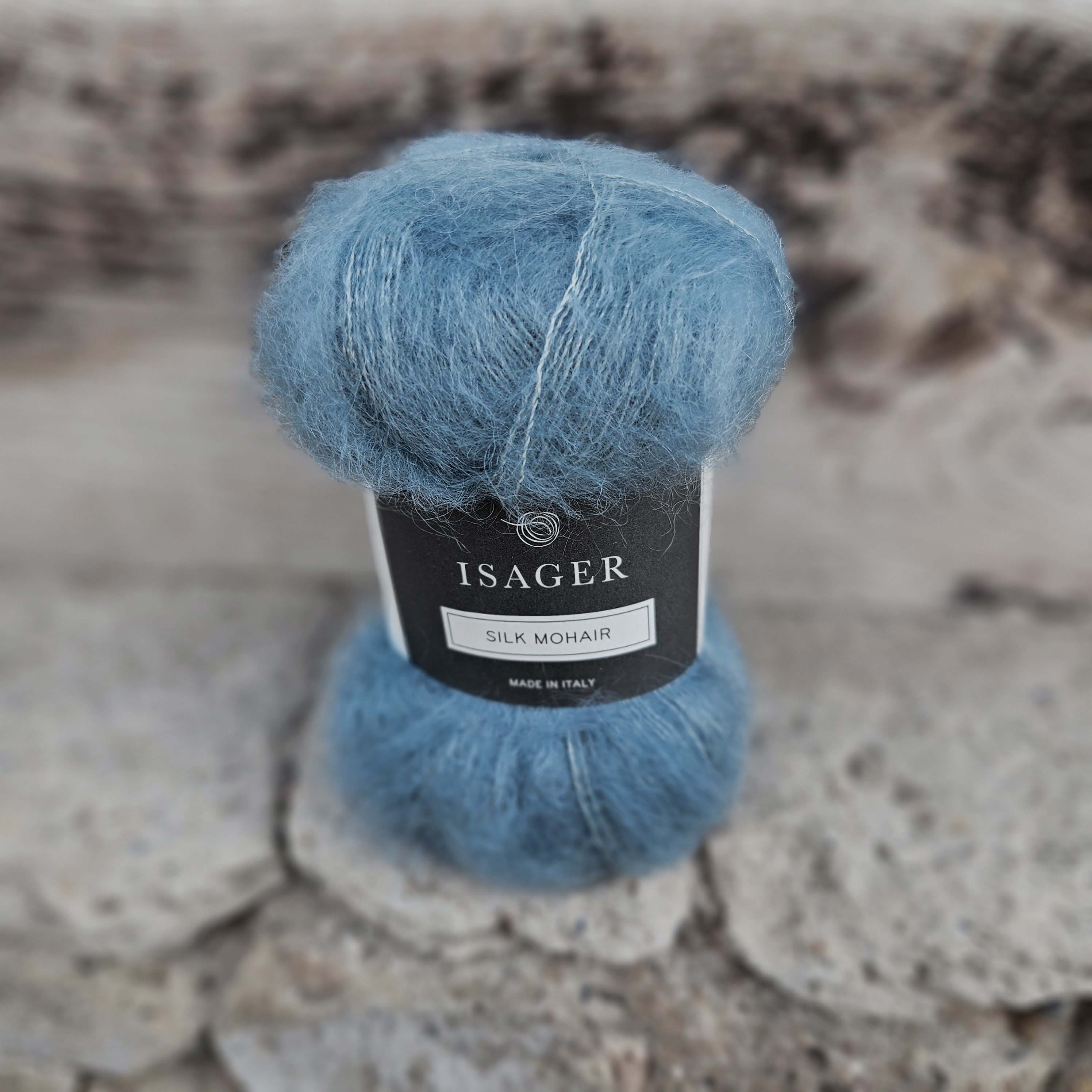 Silk Mohair 11 - denim modrá tenká vlna z kid mohéru a hodvábu