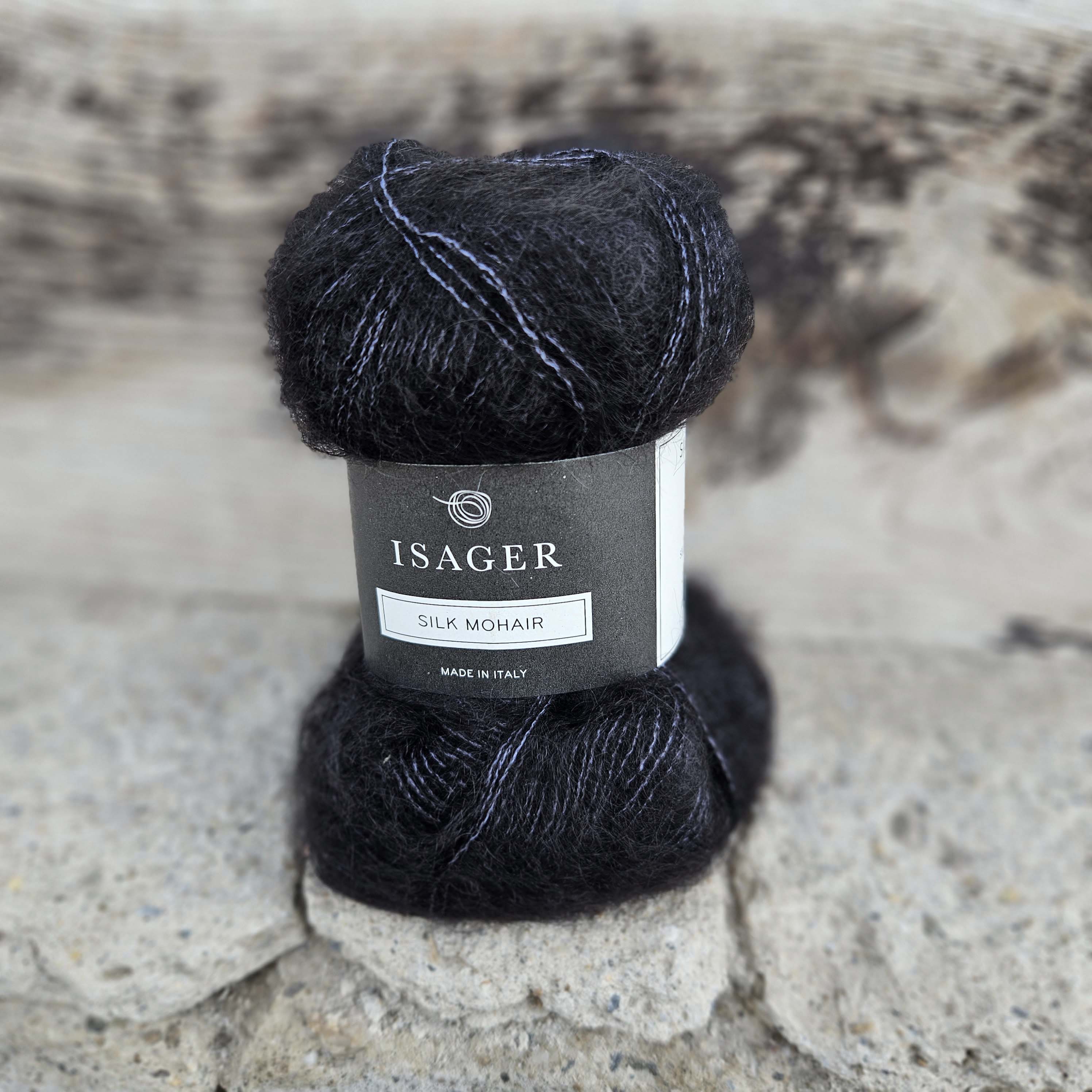 Silk Mohair 30 - čierna tenká vlna z kid mohéru a hodvábu