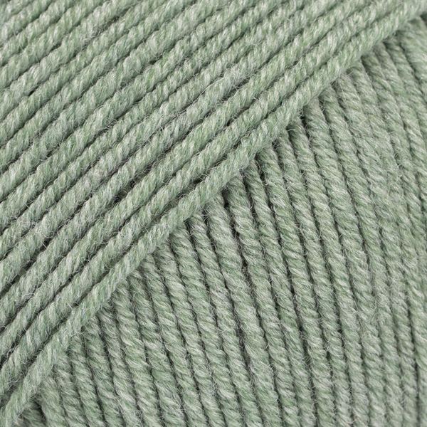50 Baby Merino - Svetlo vintage zelená 100% merino vlna so superwash úpravou