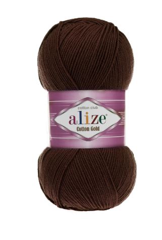 Cotton Gold 26 - Tmavo hnedá priadza (ako Jeans ale v 100g klbku)