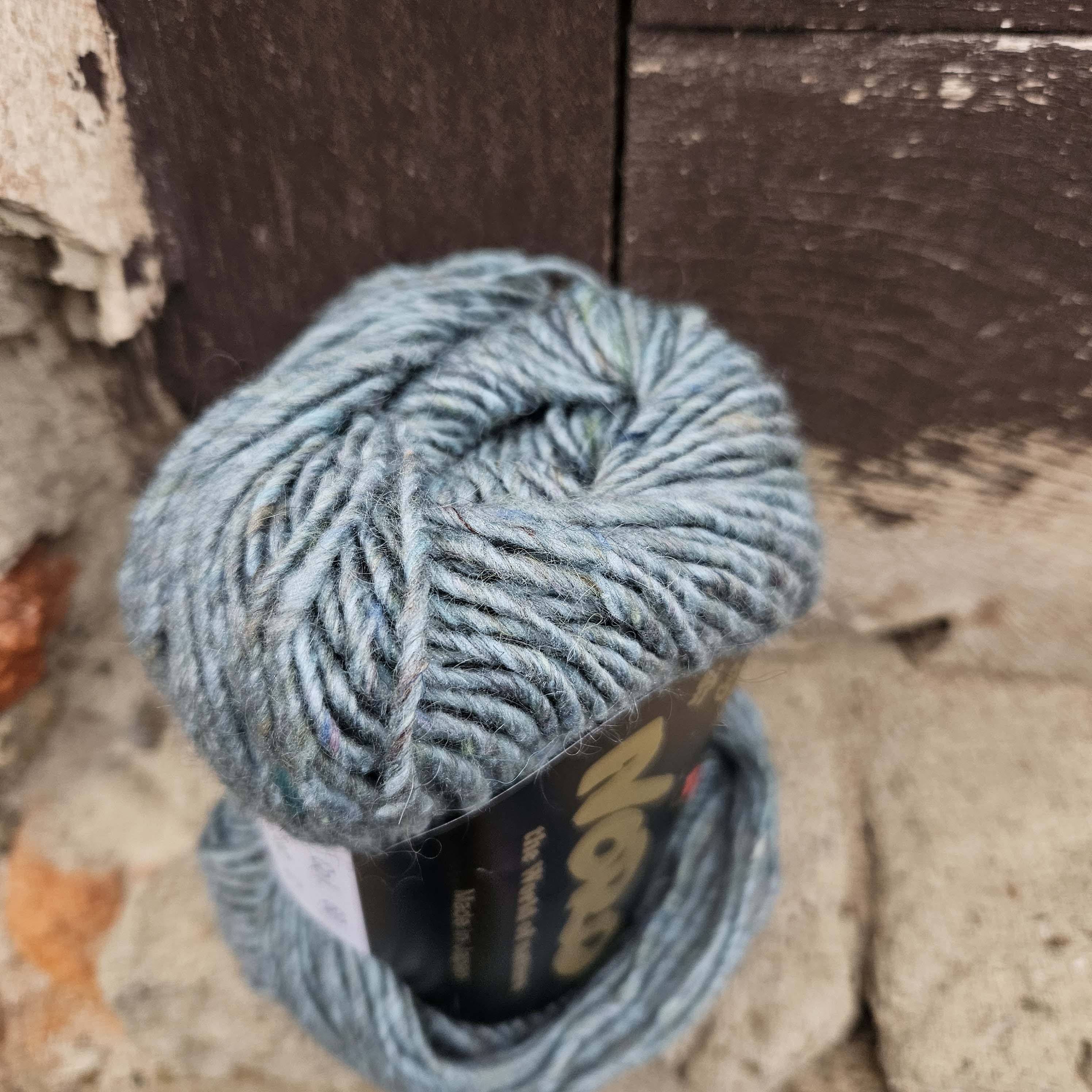 Silk Garden Solo - #60 - Abiko - vintage modrá vlna s hodvábom a mohérom