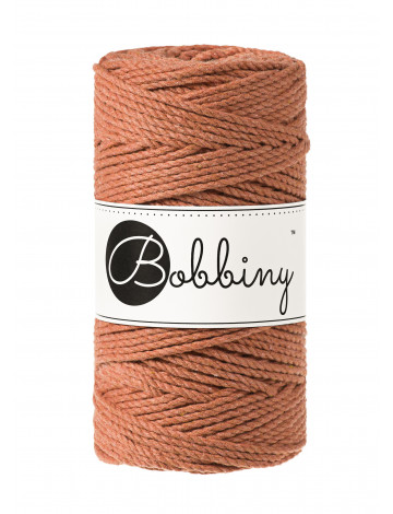 Terracotta 3mm 3PLY - terracotta Bobbiny špagát na macrame - točený