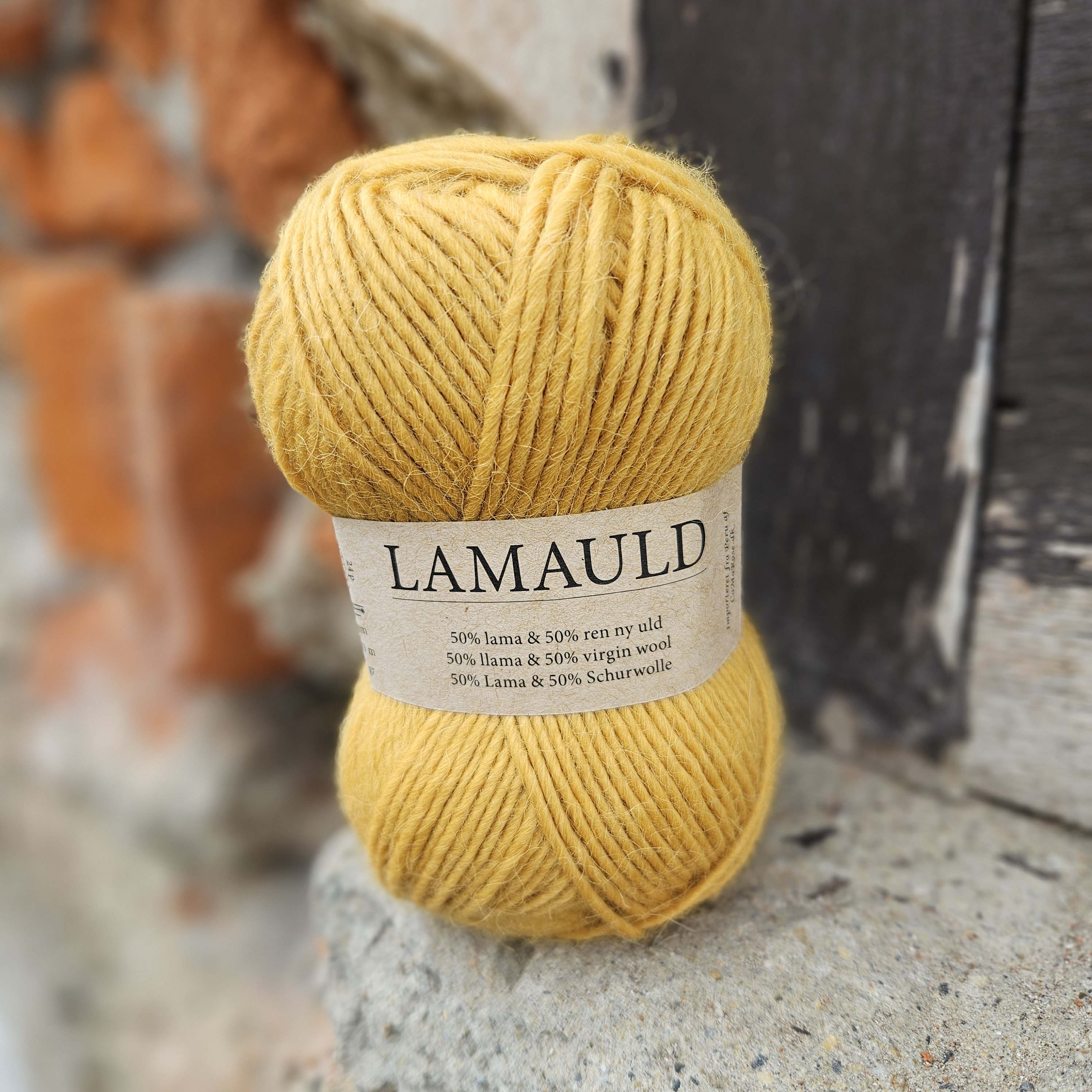 Iba 7ks! Lamauld - 6400 - KARRYGUL - medová žltá lamia + peruánska vlna