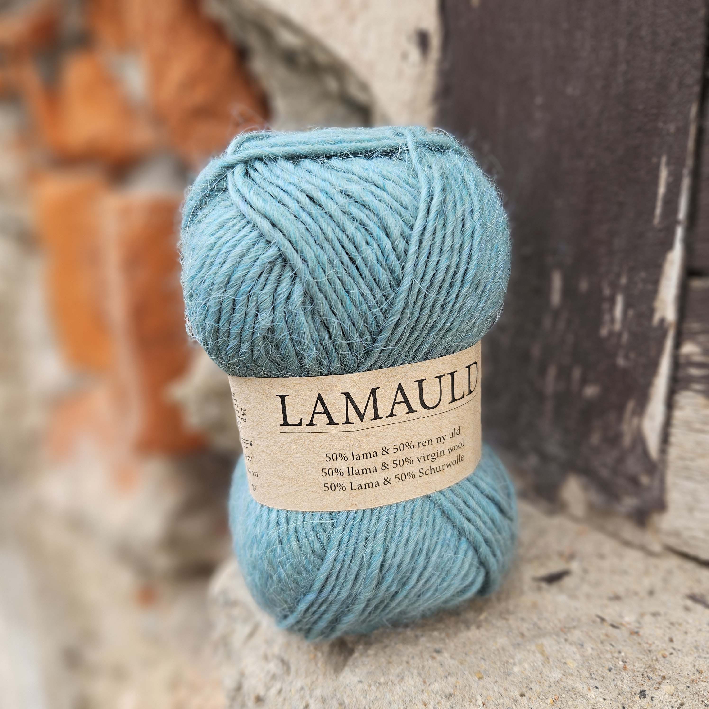 Iba 7ks! Lamauld - 6018 - TURKIS GRØN - tyrkysovo zelená lamia + peruánska vlna
