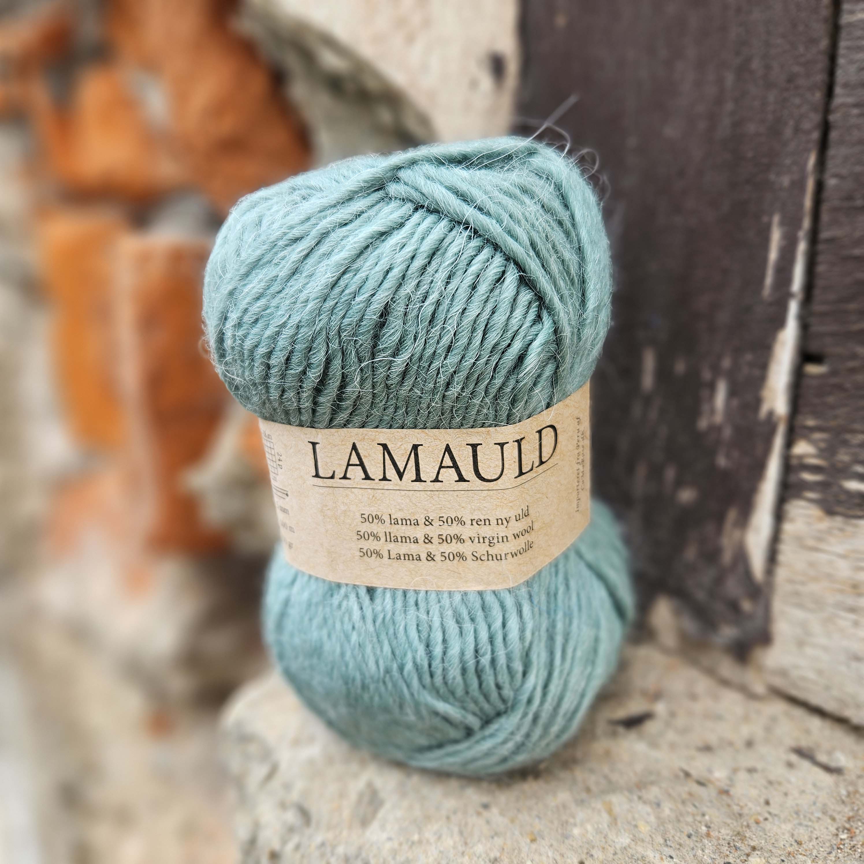 Iba 5ks! Lamauld - 6655 - HAVGRØN - vintage zelenkavá lamia + peruánska vlna